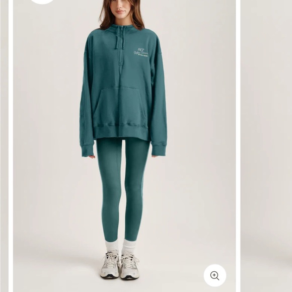 Set Active Teal Quarter Zip